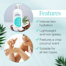 Body Drench bottle held in hand showing 16.9 fl oz size for value and portability