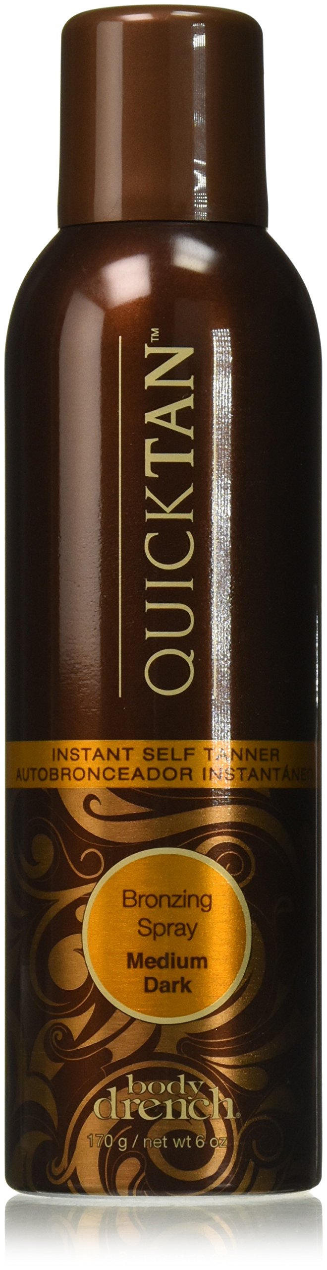 Body Drench front packaging showing three 6 oz bottles and visible bronze tint benefit