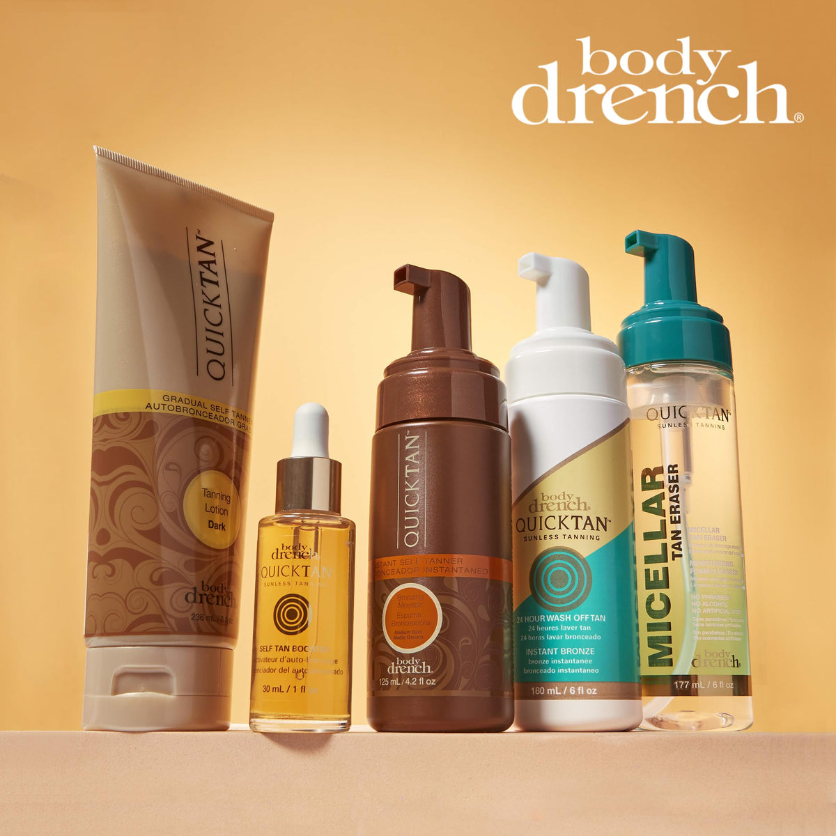 Body Drench ingredient label showing aloe and sea kelp hydration