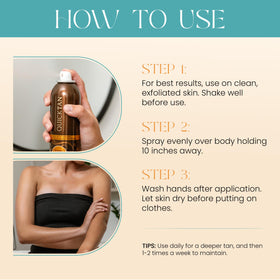 Body Drench 6 oz bottle next to hand to show portable size