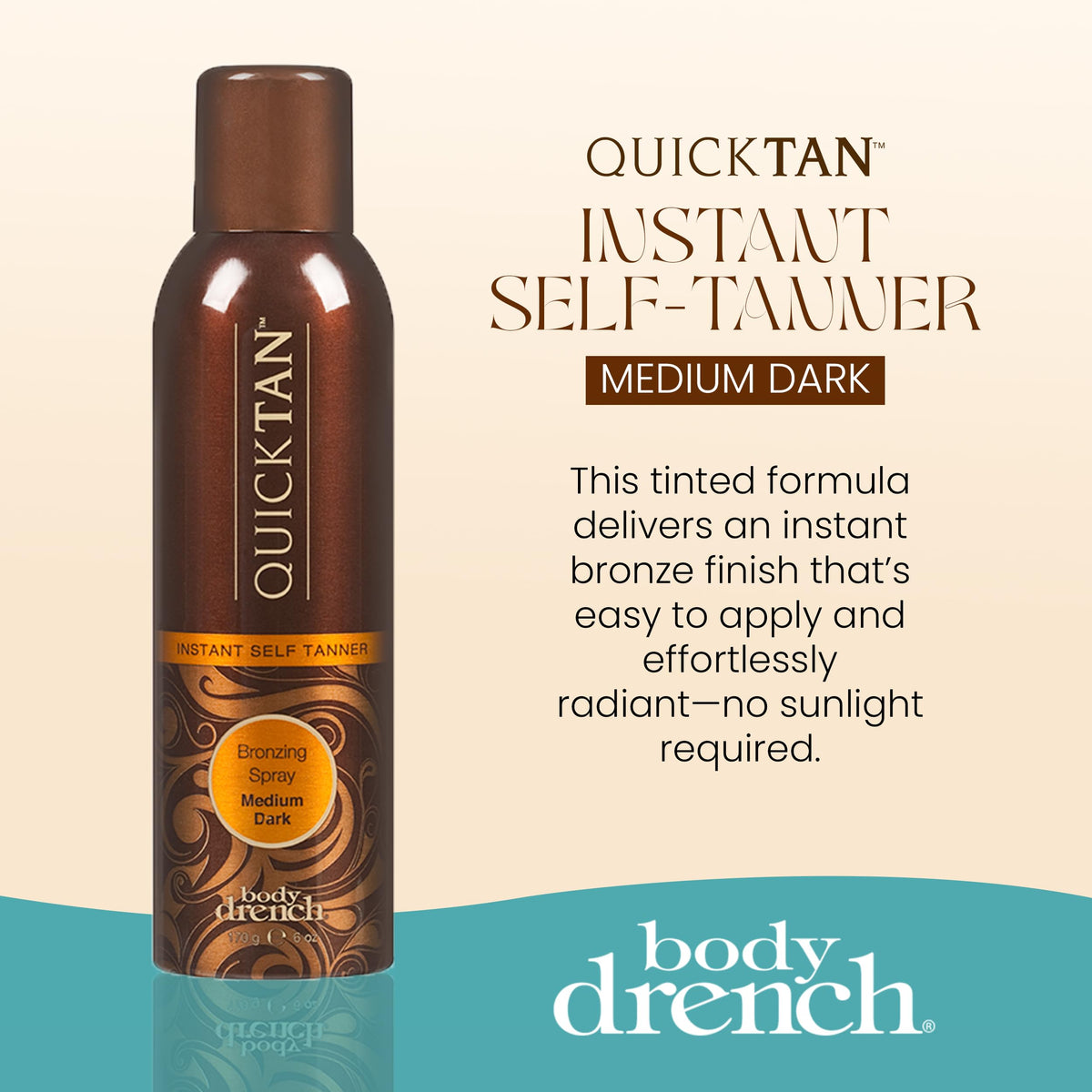 Body Drench tinted spray texture on skin demonstrating even coverage