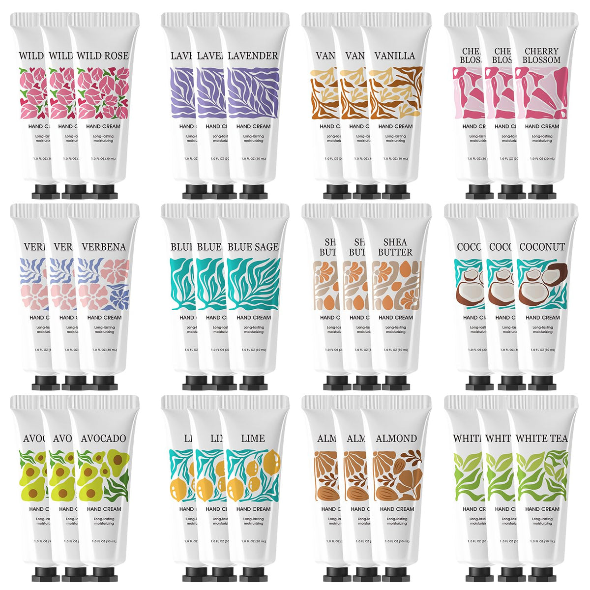 BODY & EARTH # LOVE front packaging showing 36 tubes and variety, visually clear benefit