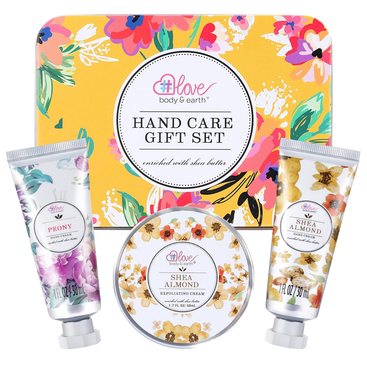 BODY & EARTH # LOVE gift box in a lifestyle setting ideal for birthdays and special occasions