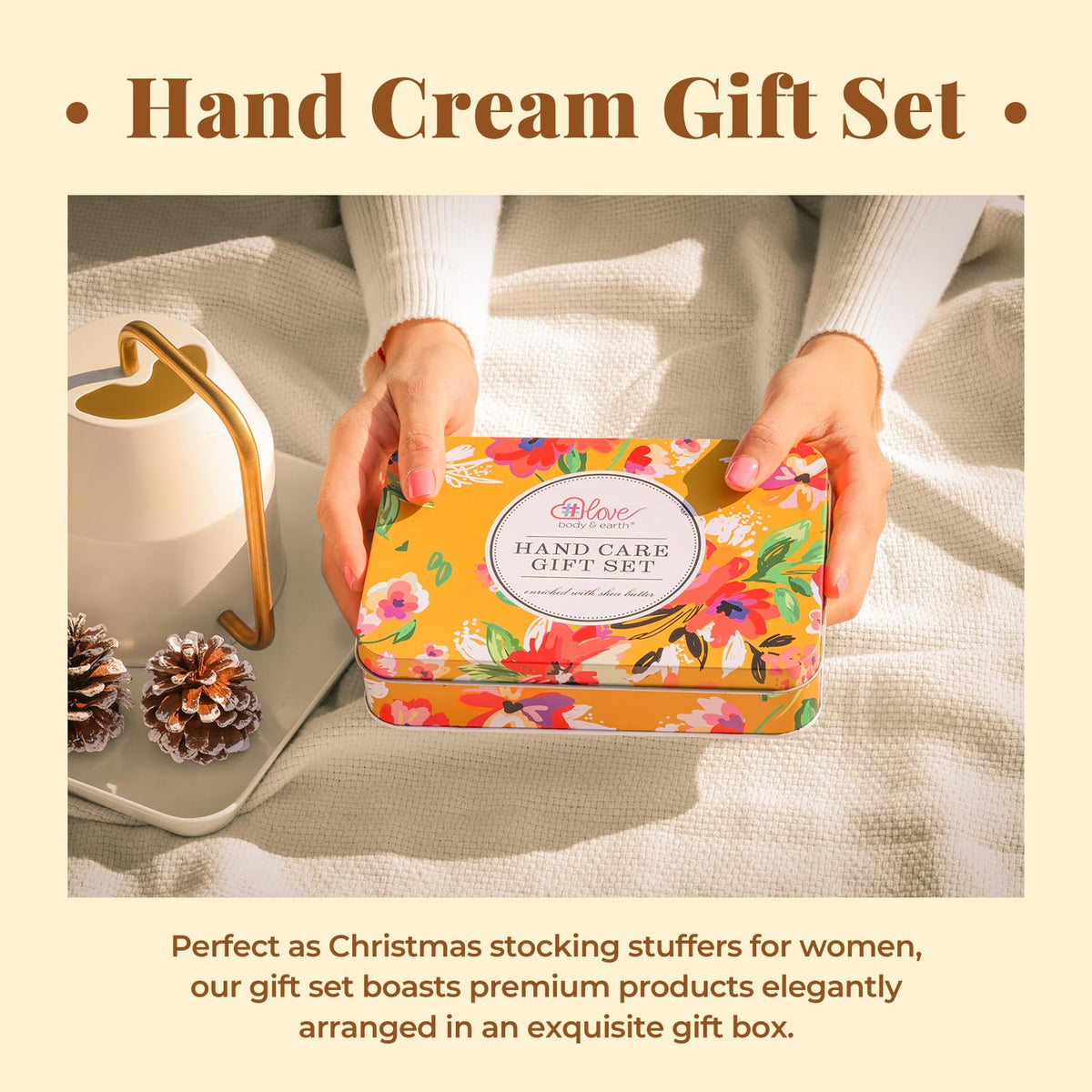 BODY & EARTH # LOVE cream texture swipe illustrating smooth non-greasy absorption benefit