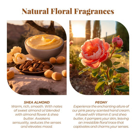 BODY & EARTH # LOVE trio staged in a purse highlighting portability and on-the-go care