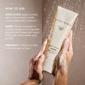 BODY FIRM after application on arm showing smoother, softer-looking skin