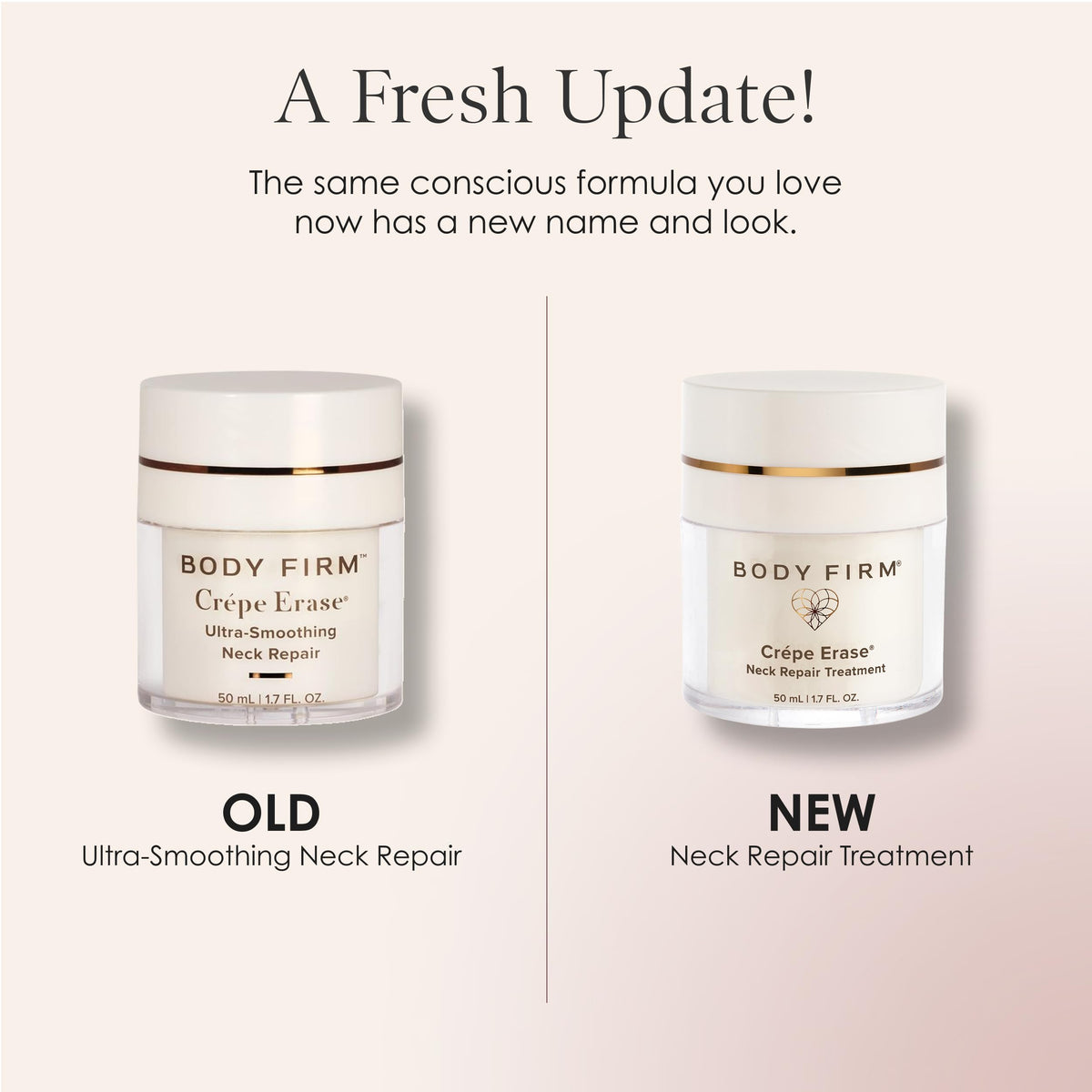 BODY FIRM cream swirled on fingertip showing rich texture and absorbency