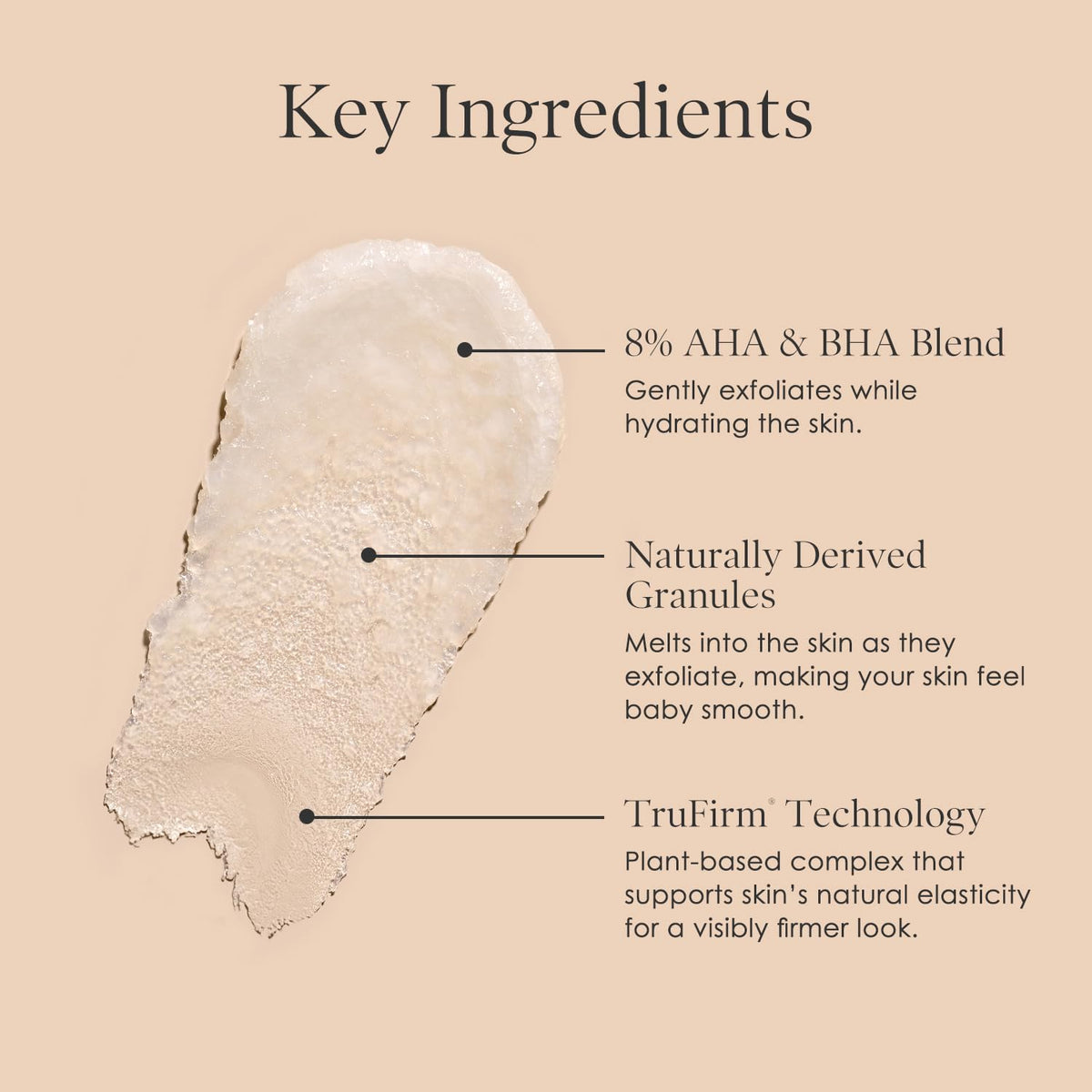 BODY FIRM pump dispensing product into hand demonstrating easy, controlled application