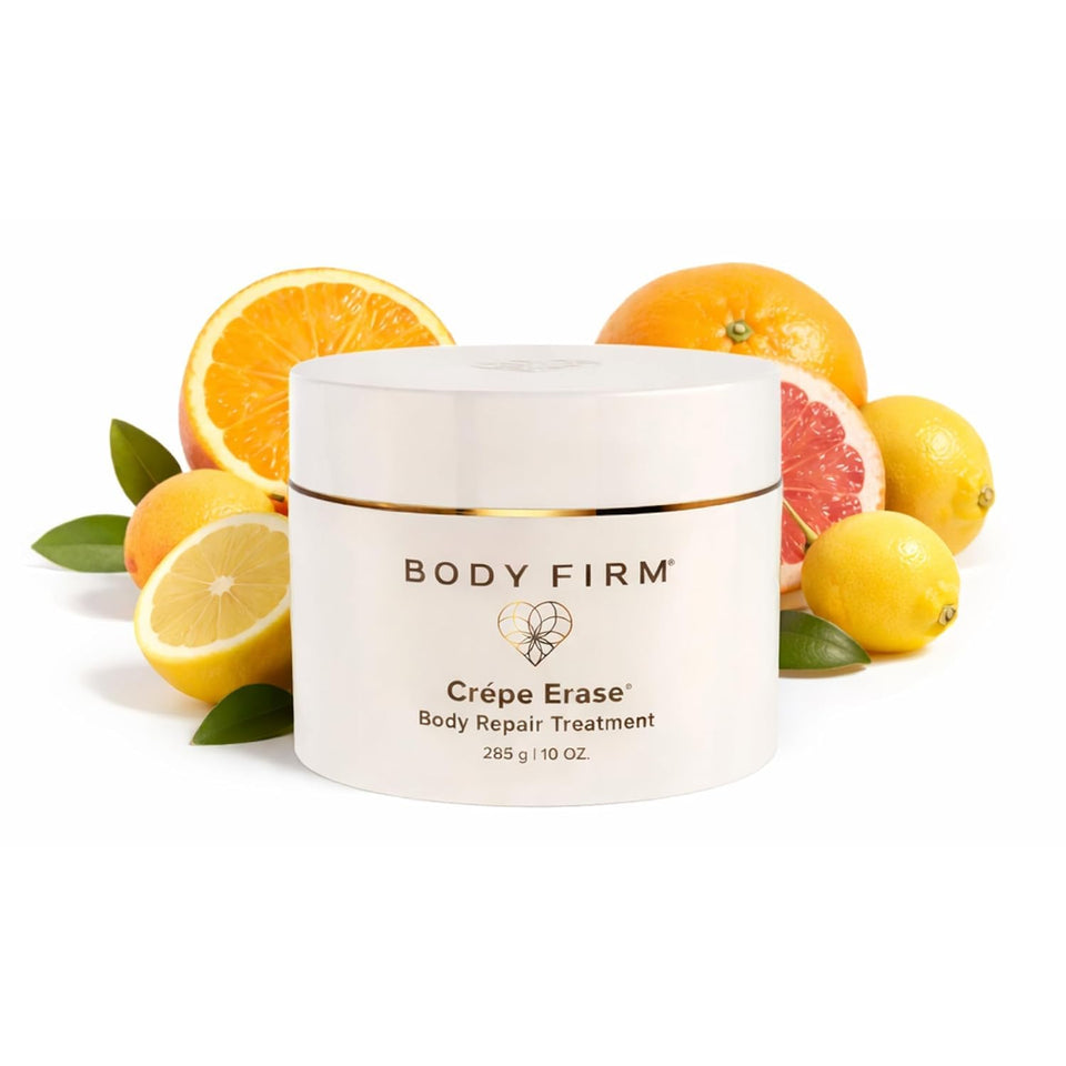 Body Firm jar front view showing product branding and citrus-scented benefit