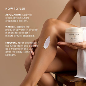 Body Firm ingredients flatlay highlighting natural hydrators