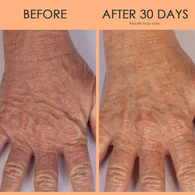 BODY FIRM 3 fl oz bottle held next to a hand for size reference