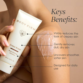 BODY FIRM close-up texture showing fine exfoliant that smooths skin surface