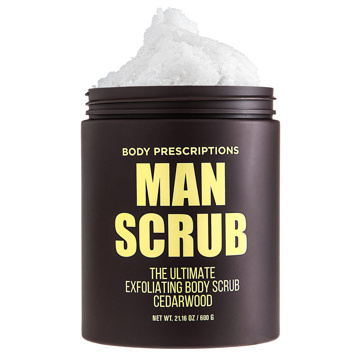 Body Prescriptions cedarwood jar front view shows size and clean label benefit of quick identification