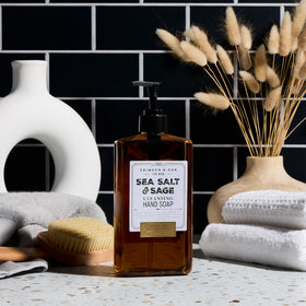 Body Prescriptions soap lather on hands demonstrating effective cleansing without dryness
