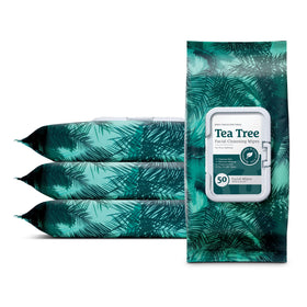 Body Prescriptions front packaging showing tea-tree wipes for convenient cleansing