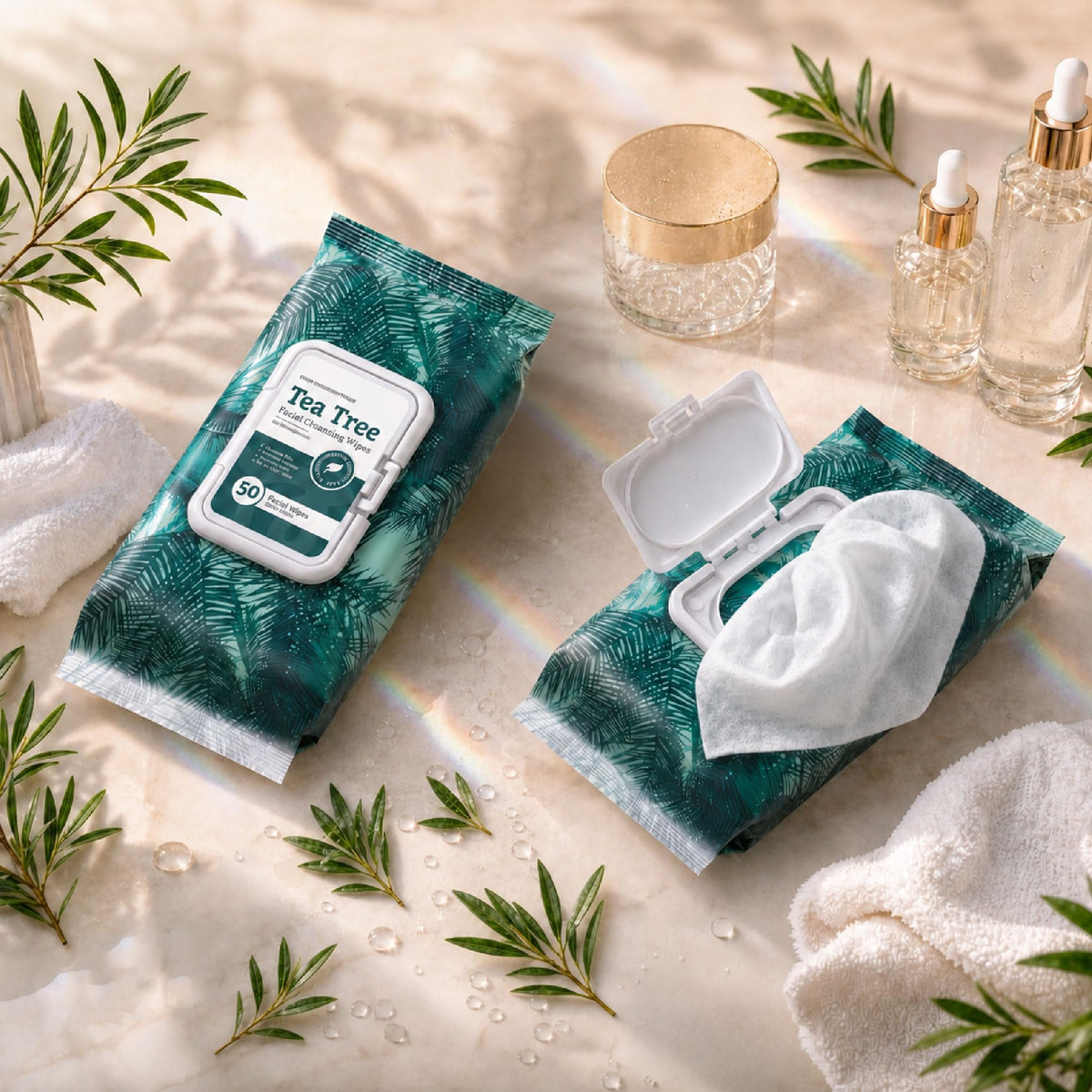 Body Prescriptions pack on nightstand suggesting evening skincare routine