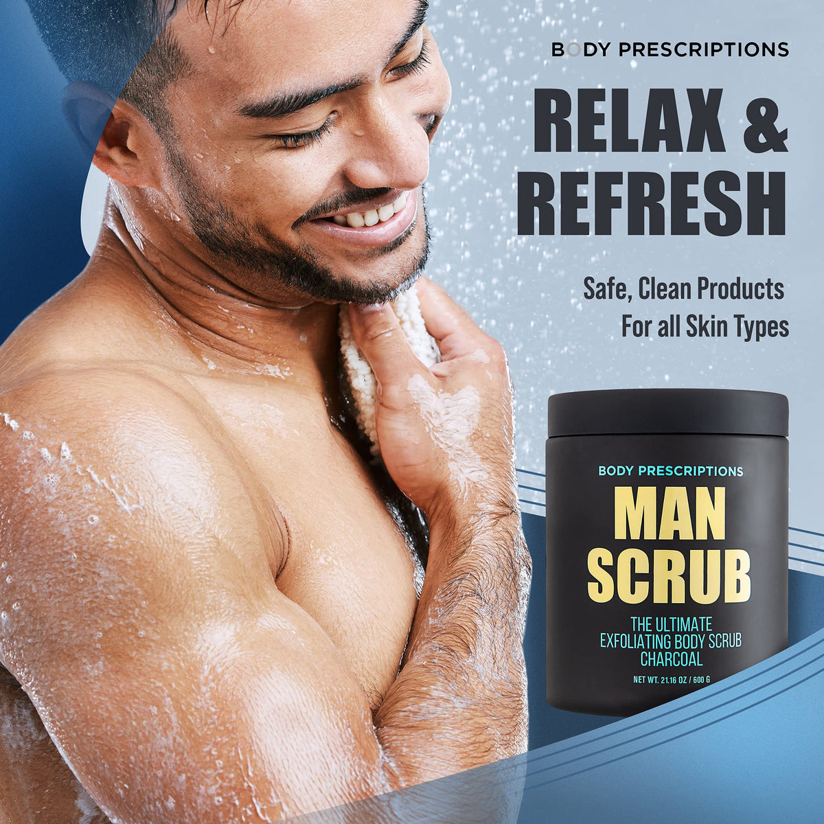 Close-up texture of Body Prescriptions scrub illustrating gritty exfoliant benefit