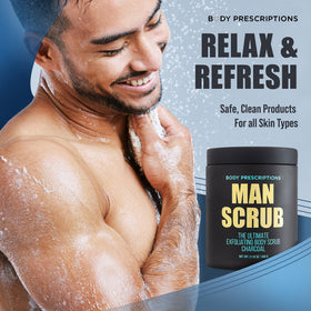 Close-up texture of Body Prescriptions scrub illustrating gritty exfoliant benefit