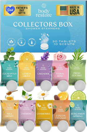 Body Restore front packaging showing 30-pack collectors box and gift-ready look