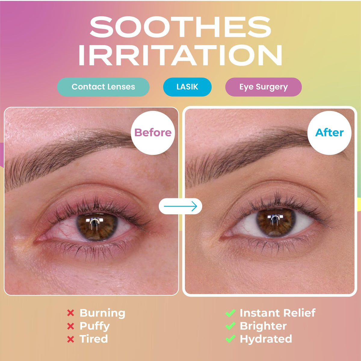 Body Restore eye mask front view demonstrating comfortable fit and shape