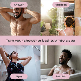 Body Restore steamers styled in bathroom setting creating spa ambiance