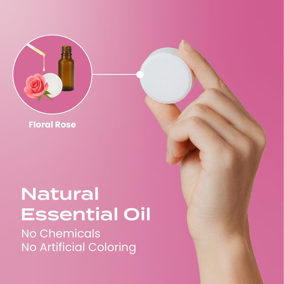 Body Restore packaging label close-up showing premium rose essential oil
