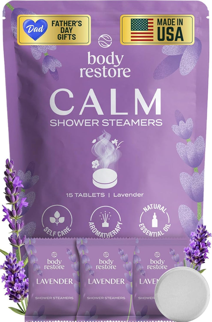 Body Restore front box showing gift-ready packaging and calming lavender scent benefit