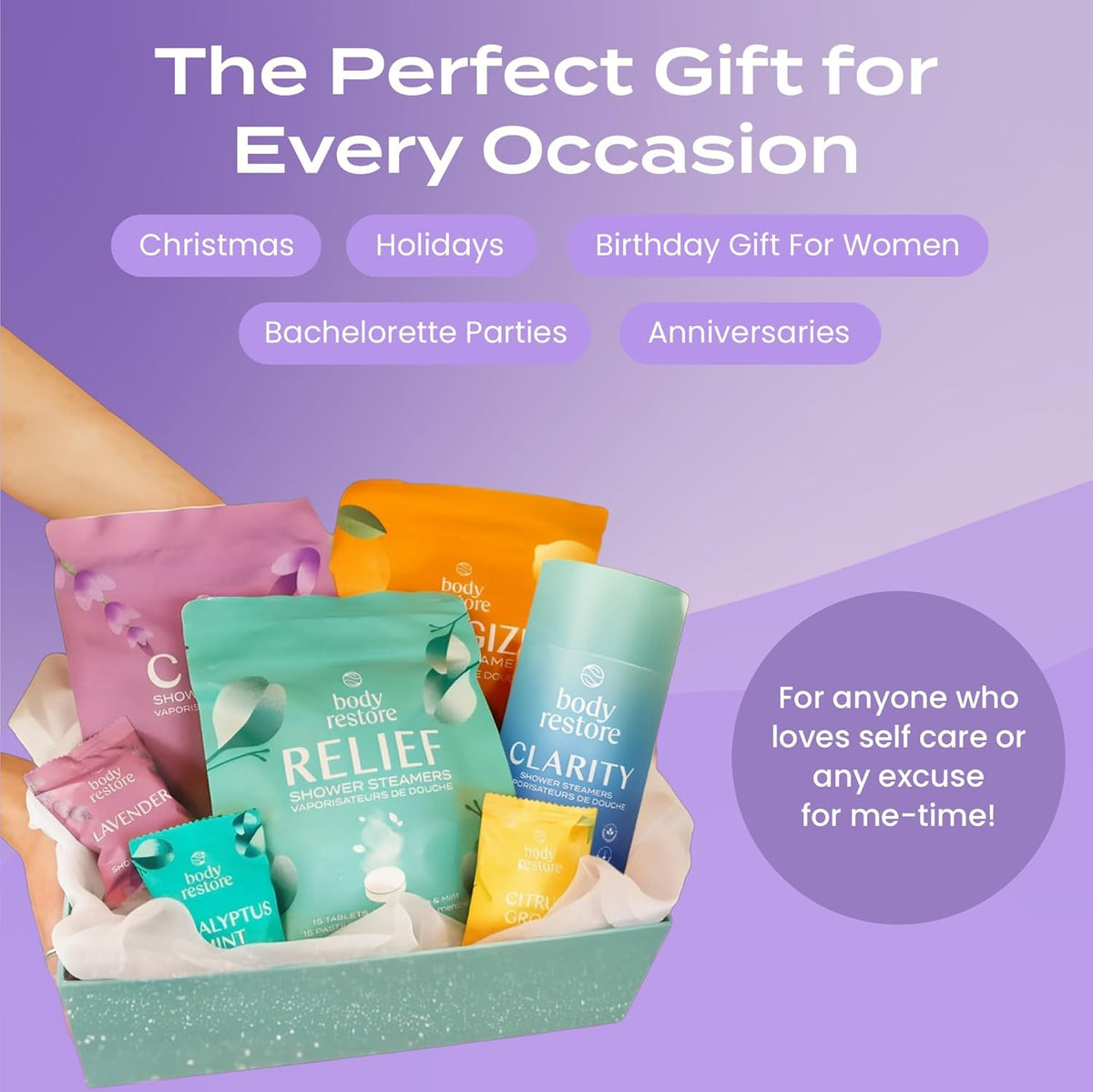 Body Restore tablet dissolving under water producing consistent scent during showers