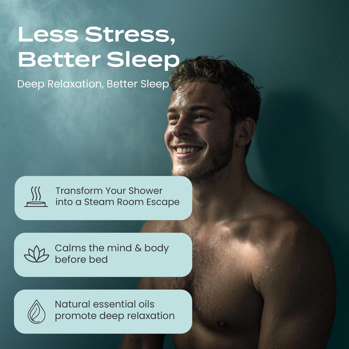 Body Restore steamer dissolving under warm water for sustained aroma release