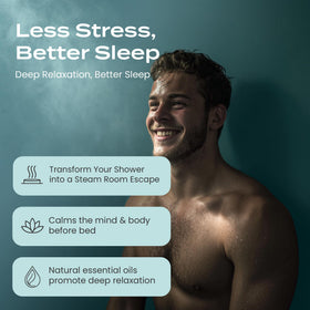Body Restore steamer dissolving under warm water for sustained aroma release
