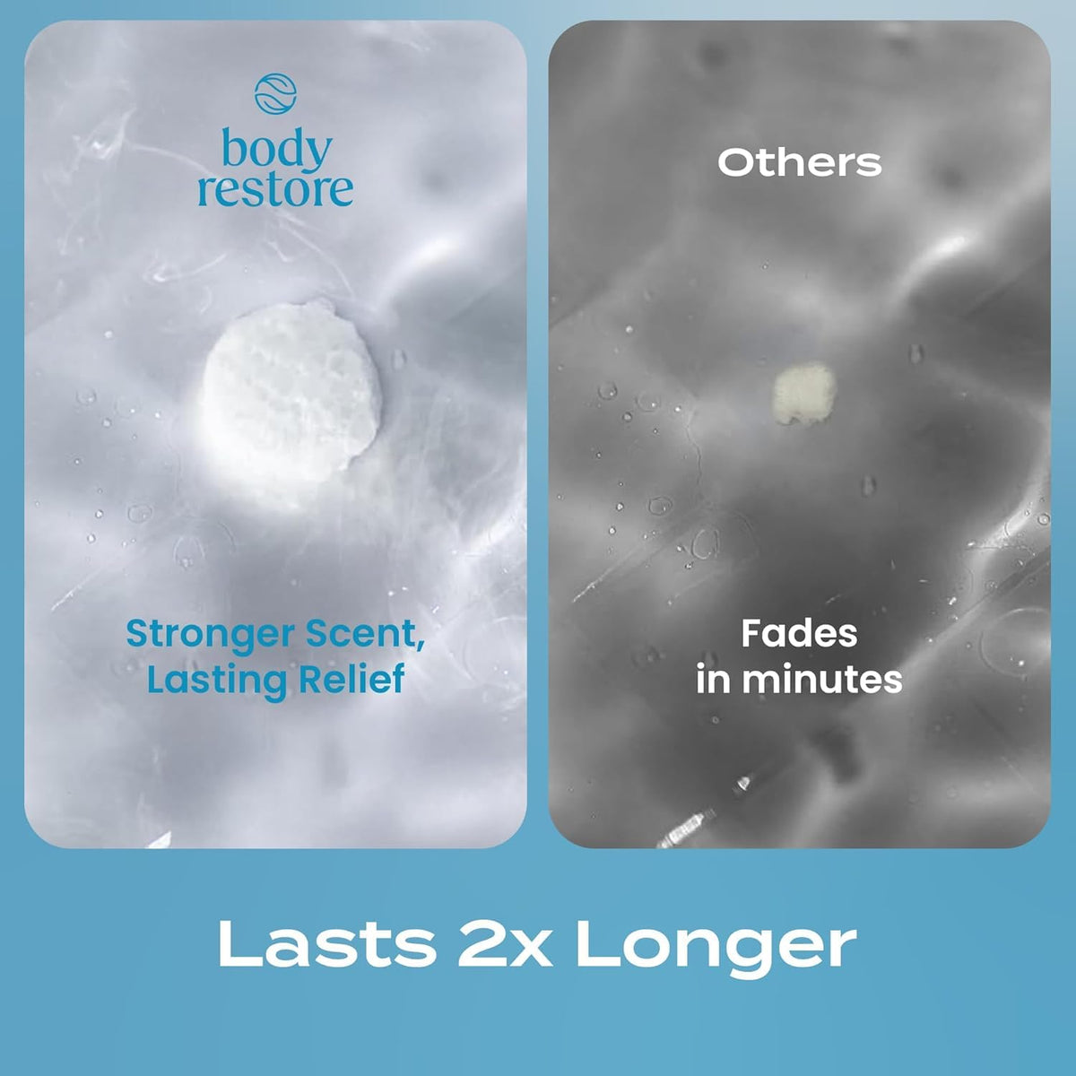 Body Restore fizzing texture close-up to show slow-dissolve performance