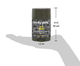 BodyGlide being applied to inner thigh to prevent chafe during activity