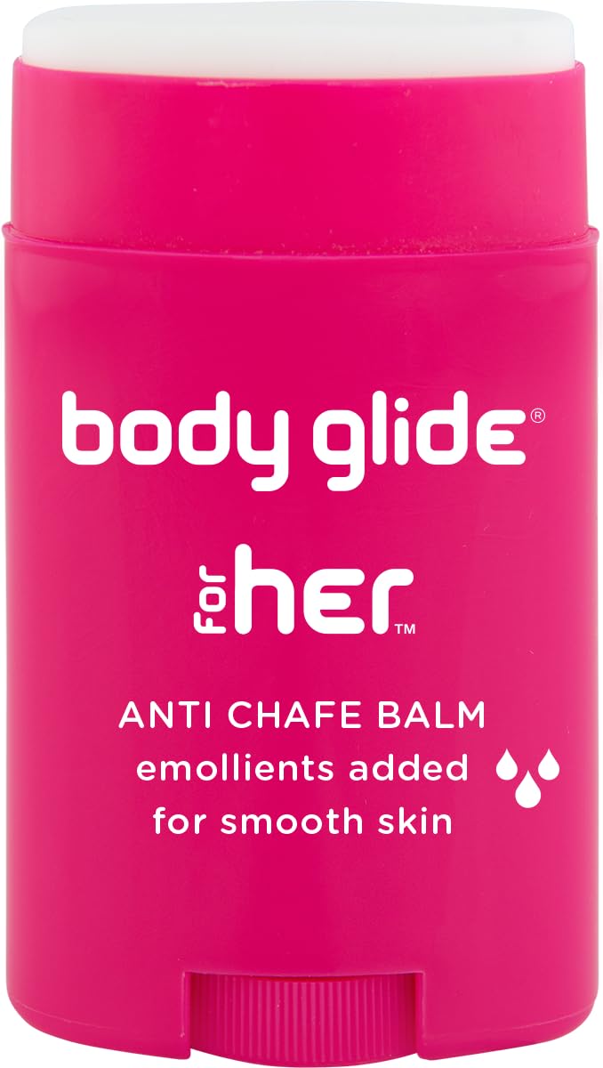 BodyGlide For Her front packaging showing stick and branding for convenient protection