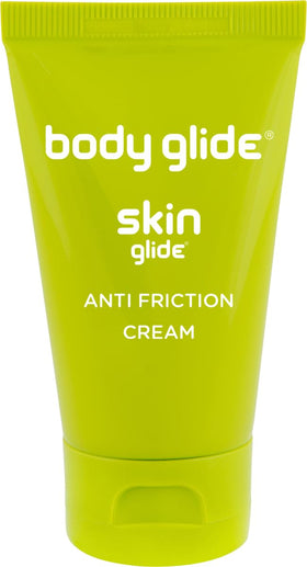 BodyGlide tube front view showing branding and compact size benefits
