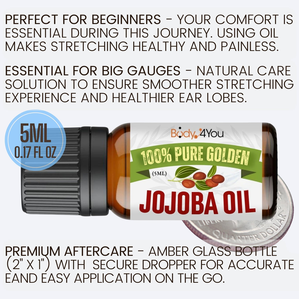 BodyJ4You jojoba oil droplet on skin illustrating fast absorption and hydration