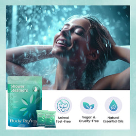 BodyRefresh single wrapped steamers close-up highlighting freshness and hygiene