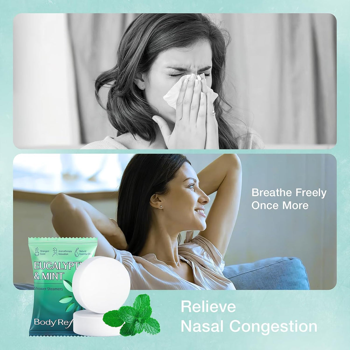 BodyRefresh textured surface of a steamer revealing dense essential-oil infusion