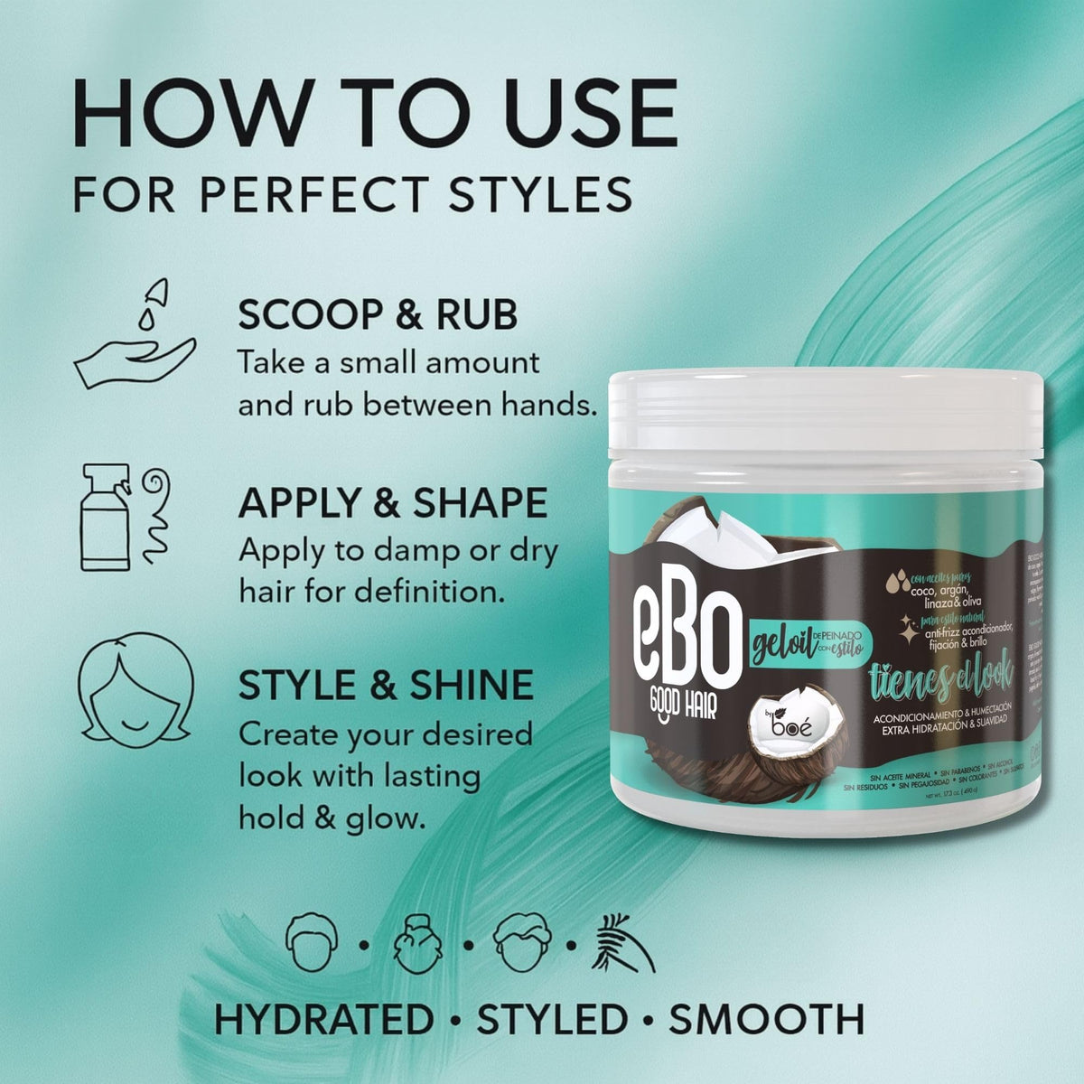 BOÉ COSMETICS GelOil texture on fingertips demonstrating smooth, non-sticky feel