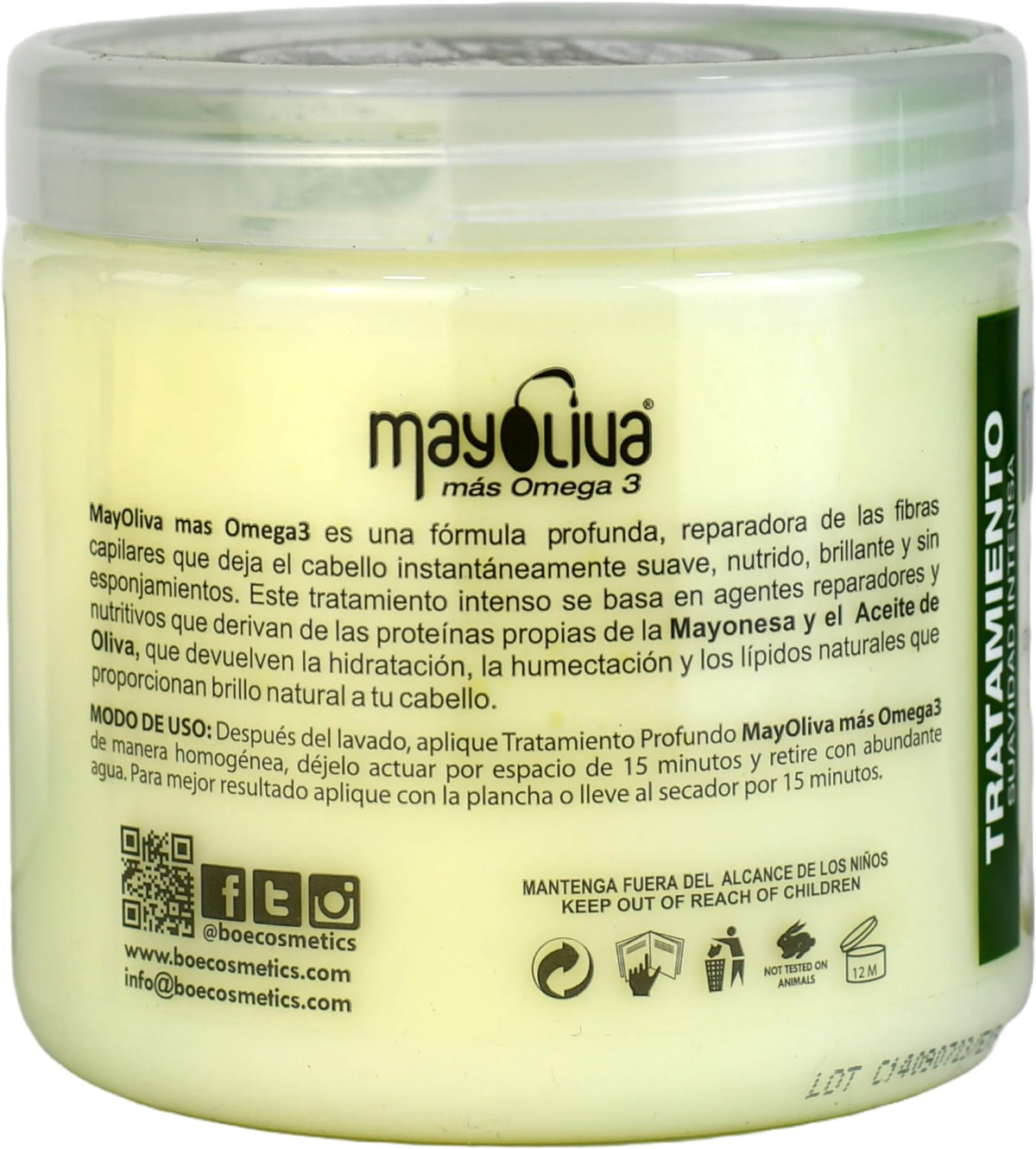 BOÉ COSMETICS Mayoliva applied to towel‑dried hair showing improved manageability and shine