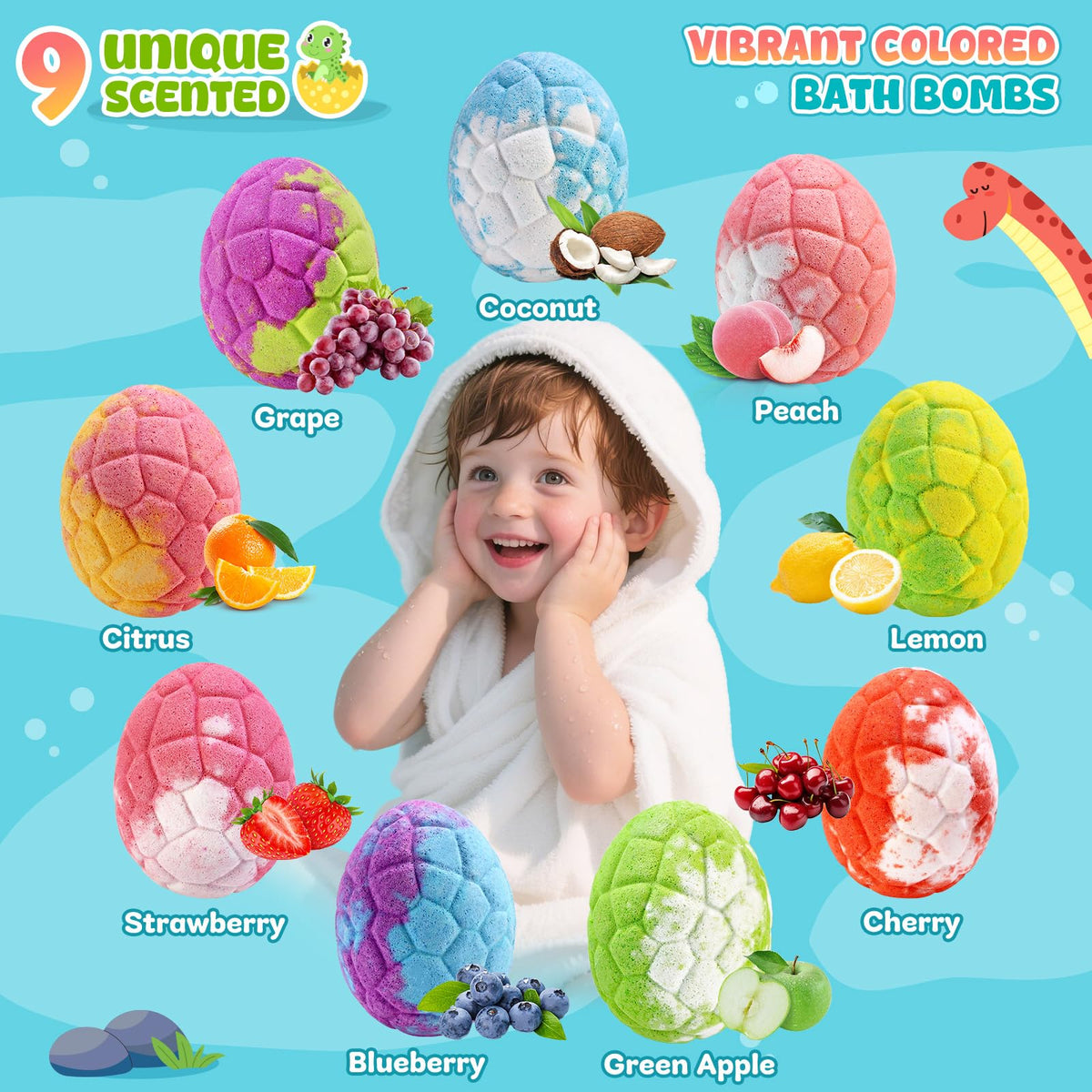 bofuoos small dinosaur toy revealed from bath bomb encouraging playful discovery