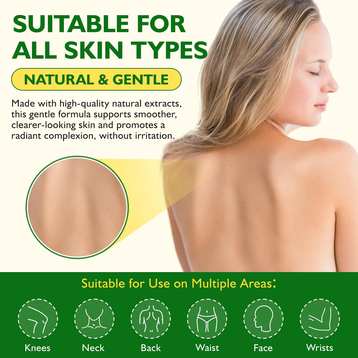 BOIUOITI before and after neck area showing improved skin texture benefit