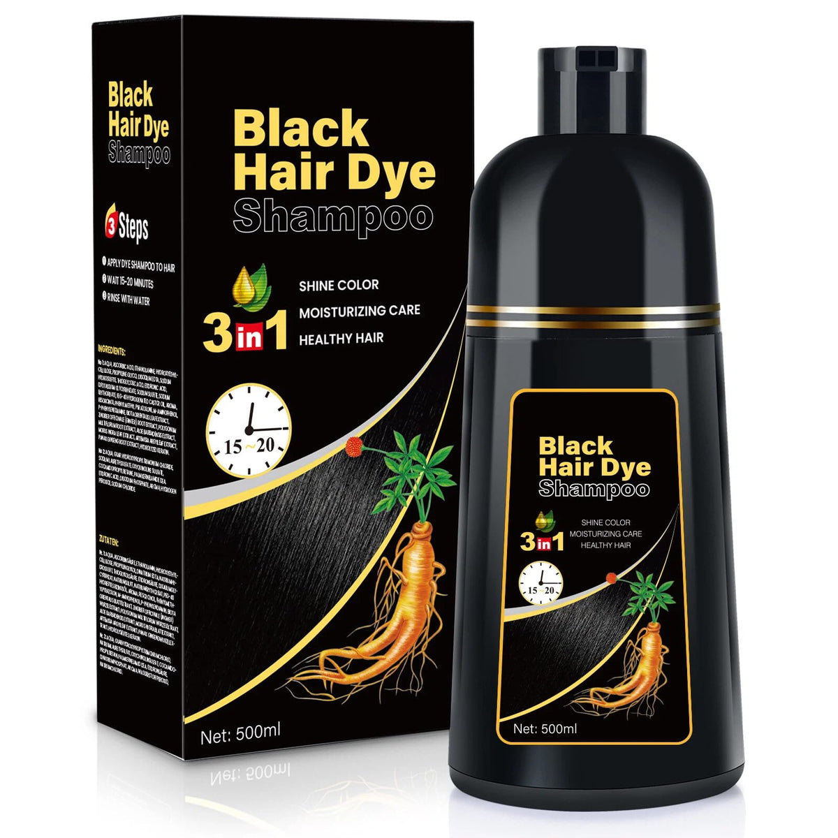 BOJICA front bottle view showing label and black color benefit