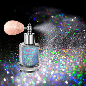 Boko front packaging showing holographic silver bottle and label, eye-catching shimmer
