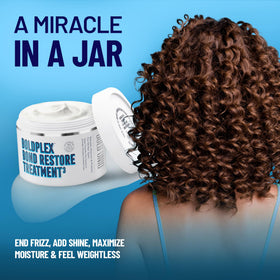 BOLD UNIQ before and after hair comparison showing reduced frizz and smoother strands