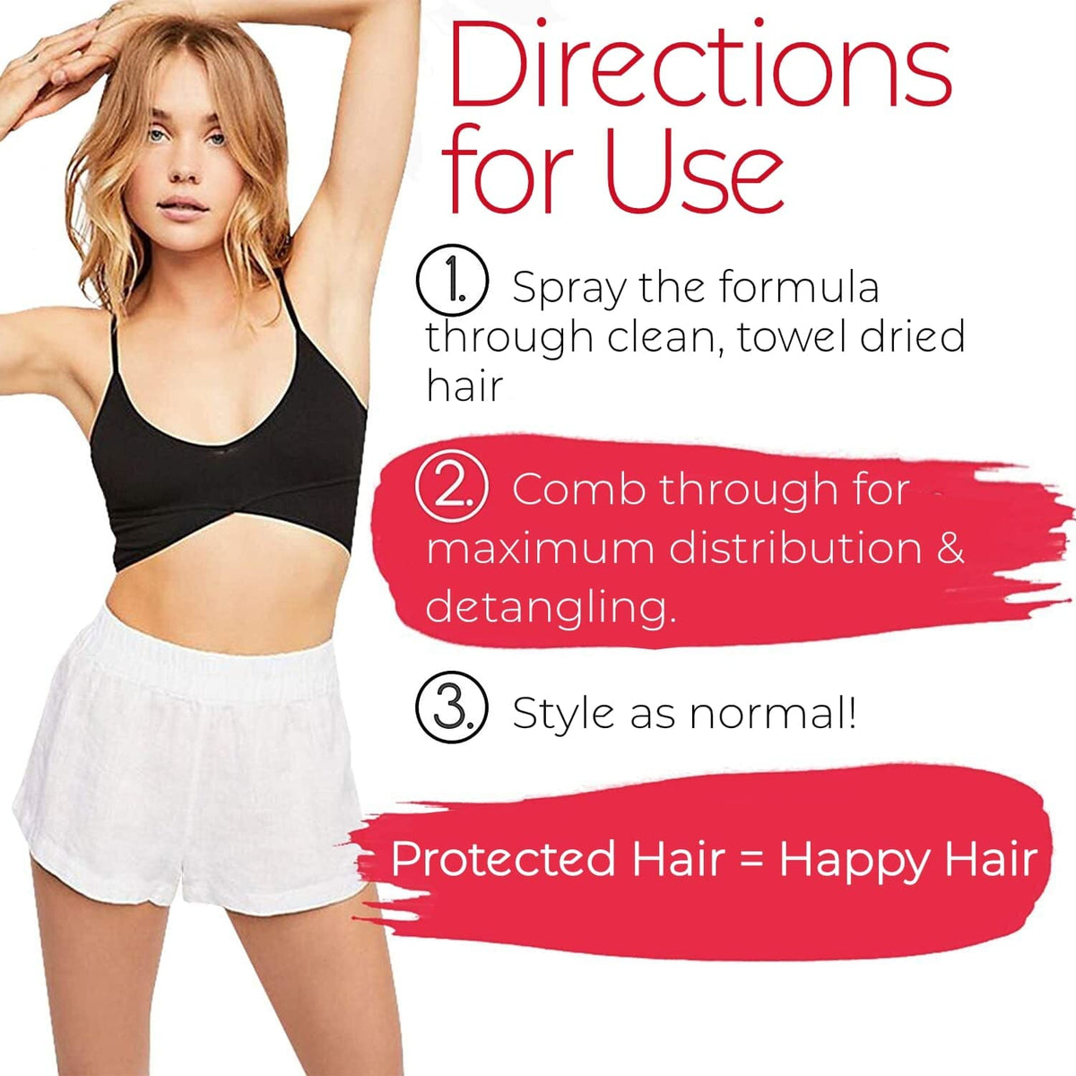 Before-and-after hair shot using BOLD UNIQ showing reduced frizz and smoother styled result