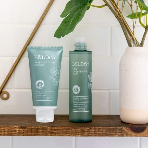 BOLDEN cleanser on skincare shelf showing everyday lifestyle use