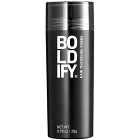 Boldify packaging front view showing Auburn jar and clear label, instant coverage benefit