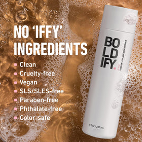 Boldify bathroom shelf lifestyle display suggests daily grooming routine