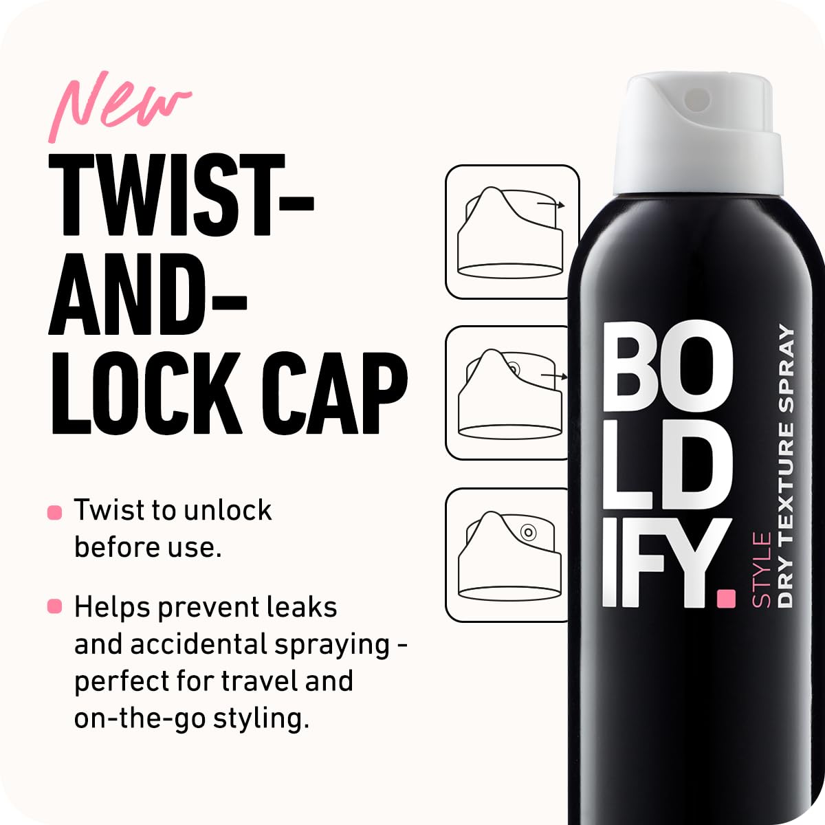 Boldify stylist using spray in salon to build long-lasting style volume