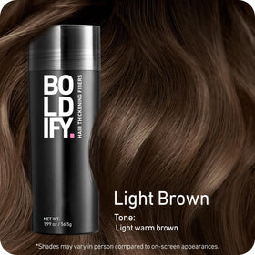 Boldify fiber texture close-up highlighting natural, hair-like strands for realistic blending